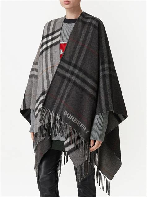 burberry cape grau mit logo|Designer.